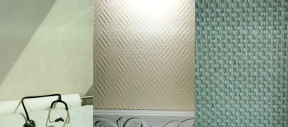 Exemplos de revestimento de fibra de vidro com texturas geométricas